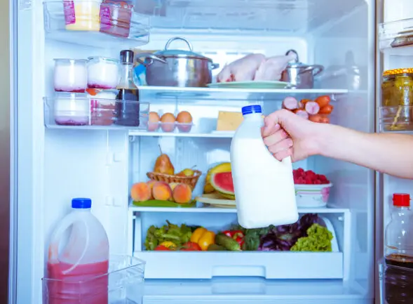 Store evaporated milk in a refrigerator