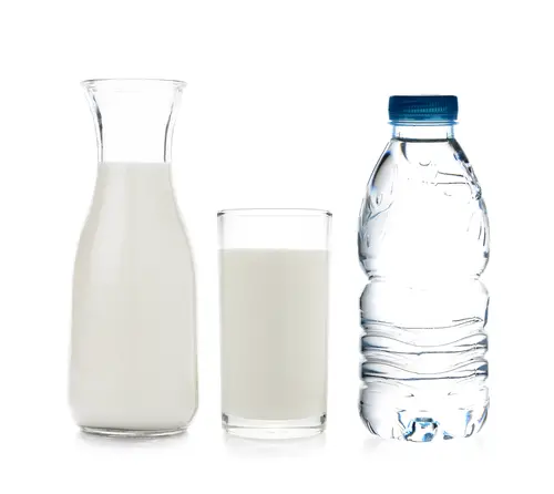 Milk vs water weight