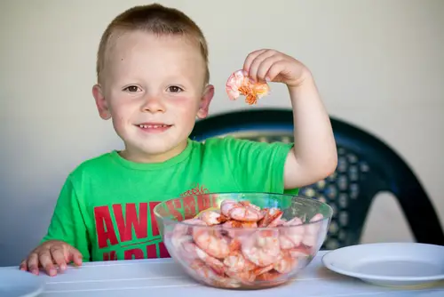 How much shrimp for kids?